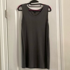 Eileen Fisher Gray Silk Jersey Tunic Tank XS
